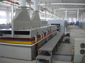 Brass coating & heattreatment line